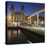 Rambla del Mar at Port Vell, Barcelona, Catalonia, Spain, Europe-Markus Lange-Stretched Canvas