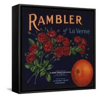Rambler Brand - La Verne, California - Citrus Crate Label-Lantern Press-Framed Stretched Canvas