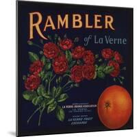 Rambler Brand - La Verne, California - Citrus Crate Label-Lantern Press-Mounted Art Print