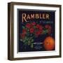 Rambler Brand - La Verne, California - Citrus Crate Label-Lantern Press-Framed Art Print