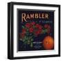 Rambler Brand - La Verne, California - Citrus Crate Label-Lantern Press-Framed Art Print