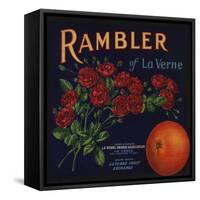 Rambler Brand - La Verne, California - Citrus Crate Label-Lantern Press-Framed Stretched Canvas
