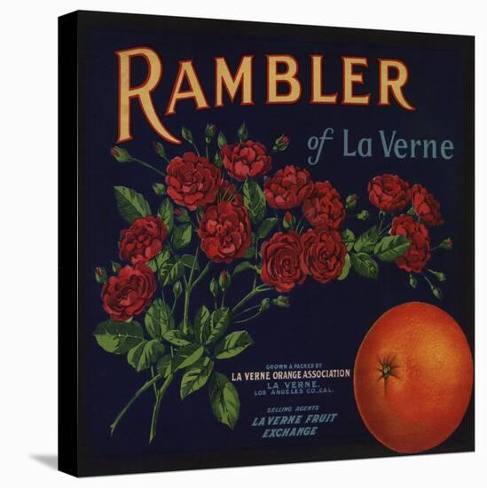 Rambler Brand - La Verne, California - Citrus Crate Label-Lantern Press-Stretched Canvas