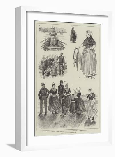 Rambling Sketches, Dutch Folk-null-Framed Giclee Print