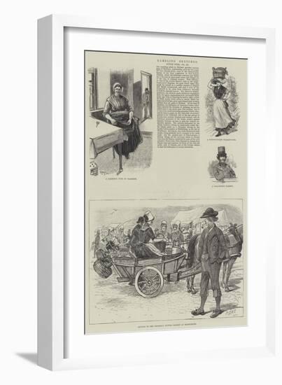 Rambling Sketches, Dutch Folk-null-Framed Giclee Print