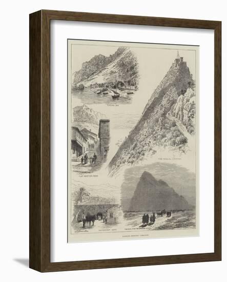 Rambling Sketches, Gibraltar-Alfred Robert Quinton-Framed Giclee Print