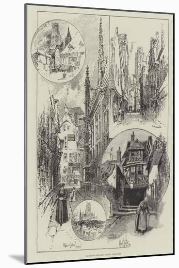 Rambling Sketches, Rouen, Normandy-Herbert Railton-Mounted Giclee Print