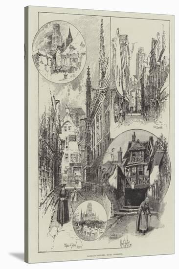 Rambling Sketches, Rouen, Normandy-Herbert Railton-Stretched Canvas