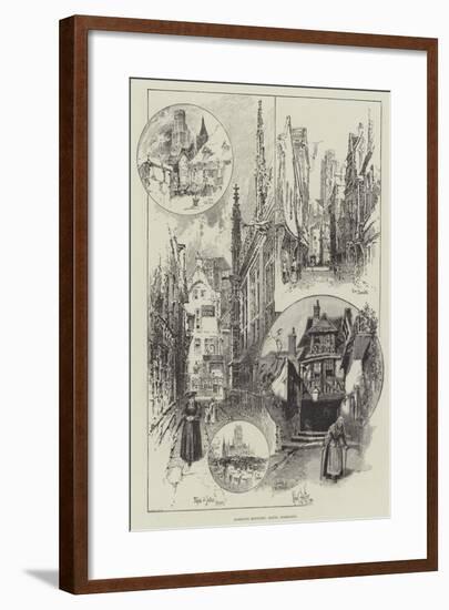 Rambling Sketches, Rouen, Normandy-Herbert Railton-Framed Giclee Print