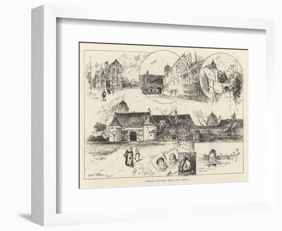 Rambling Sketches, Round About Dieppe-Herbert Railton-Framed Giclee Print