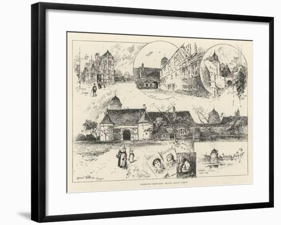 Rambling Sketches, Round About Dieppe-Herbert Railton-Framed Giclee Print