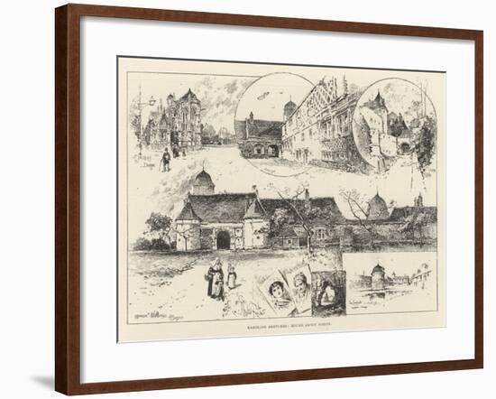 Rambling Sketches, Round About Dieppe-Herbert Railton-Framed Giclee Print