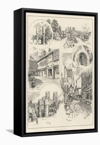 Rambling Sketches, York-null-Framed Stretched Canvas