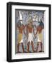 Rameses I Between Horus and Anubis, Fresco, Burial Chamber, Tomb of Ramesses I-null-Framed Giclee Print