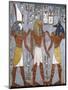 Rameses I Between Horus and Anubis, Fresco, Burial Chamber, Tomb of Ramesses I-null-Mounted Giclee Print