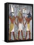 Rameses I Between Horus and Anubis, Fresco, Burial Chamber, Tomb of Ramesses I-null-Framed Stretched Canvas