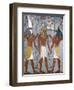 Rameses I Between Horus and Anubis, Fresco, Burial Chamber, Tomb of Ramesses I-null-Framed Premium Giclee Print