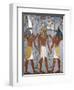 Rameses I Between Horus and Anubis, Fresco, Burial Chamber, Tomb of Ramesses I-null-Framed Premium Giclee Print