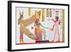 Ramesses IV (1153-1147 BC) Offering Incense to Isis and Amon-Re, Seated on a Throne-Jean Francois Champollion-Framed Giclee Print