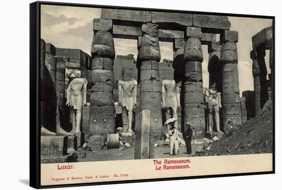 Ramesseum of Rameses II, Thebes, Egypt-null-Framed Stretched Canvas