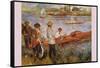 Rameurs a Chatou-Edouard Manet-Framed Stretched Canvas