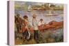 Rameurs a Chatou-Edouard Manet-Stretched Canvas