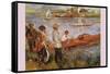 Rameurs a Chatou-Edouard Manet-Framed Stretched Canvas