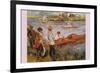 Rameurs a Chatou-Edouard Manet-Framed Premium Giclee Print