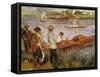 Rameurs a Chatou-Edouard Manet-Framed Stretched Canvas