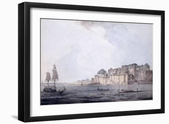 Ramnagar, Near Benares [Varanasi], Uttar Pradesh, C. 1788-9 (Pencil, Pen and Black Ink, W/C)-Thomas & William Daniell-Framed Giclee Print