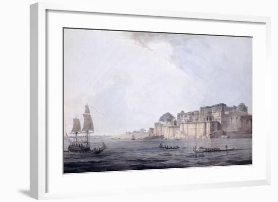 Ramnagar, Near Benares [Varanasi], Uttar Pradesh, C. 1788-9 (Pencil, Pen and Black Ink, W/C)-Thomas & William Daniell-Framed Giclee Print