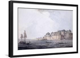 Ramnagar, Near Benares [Varanasi], Uttar Pradesh, C. 1788-9 (Pencil, Pen and Black Ink, W/C)-Thomas & William Daniell-Framed Giclee Print