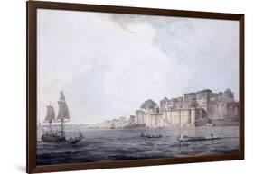 Ramnagar, Near Benares [Varanasi], Uttar Pradesh, C. 1788-9 (Pencil, Pen and Black Ink, W/C)-Thomas & William Daniell-Framed Giclee Print