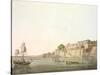 Ramnugur, near Benares, on River Ganges, from 'Oriental Scenery: Twenty Four Views in Hindoostan'-Thomas Daniell-Stretched Canvas