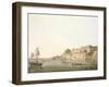 Ramnugur, near Benares, on River Ganges, from 'Oriental Scenery: Twenty Four Views in Hindoostan'-Thomas Daniell-Framed Giclee Print