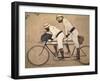 Ramon Casas And Father Romeu Riding a Tandem-Ramon Casas-Framed Giclee Print