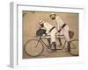 Ramon Casas And Father Romeu Riding a Tandem-Ramon Casas-Framed Giclee Print