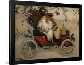 Ramon Casas and Pere Romeu in a Motor Car. 1901-Ramon Casas i Carbó-Framed Giclee Print