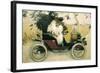 Ramon Casas and Pere Romeu in an Automobile-Ramon Casas Carbo-Framed Art Print