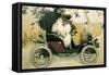 Ramon Casas and Pere Romeu in an Automobile-Ramon Casas Carbo-Framed Stretched Canvas