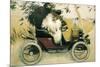 Ramon Casas and Pere Romeu in an Automobile-Ramon Casas Carbo-Mounted Art Print