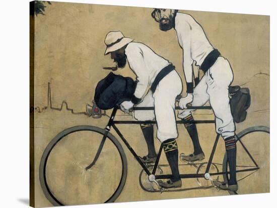 Ramon Casas and Pere Romeu on a Tandem-Ramon Casas Carbo-Stretched Canvas