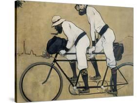 Ramon Casas and Pere Romeu on a Tandem-Ramon Casas Carbo-Stretched Canvas