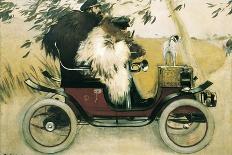 Ramon Casas and Pere Romeu in an Automobile-Ramon Casas Carbo-Art Print