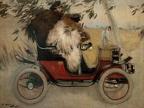 Ramon Casas and Pere Romeu in a Motor Car. 1901-Ramon Casas i Carbó-Framed Giclee Print