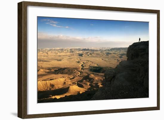 Ramon Crater Viewed from Mitzpe Ramon Visitors Center, Negev Desert, Israel-David Noyes-Framed Photographic Print