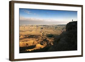 Ramon Crater Viewed from Mitzpe Ramon Visitors Center, Negev Desert, Israel-David Noyes-Framed Photographic Print