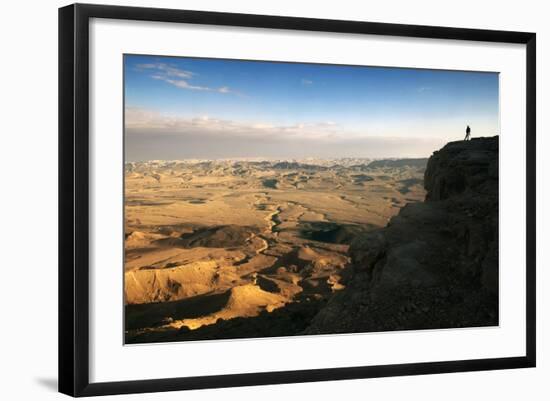 Ramon Crater Viewed from Mitzpe Ramon Visitors Center, Negev Desert, Israel-David Noyes-Framed Photographic Print