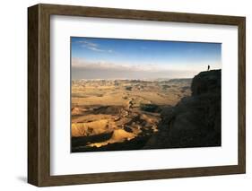 Ramon Crater Viewed from Mitzpe Ramon Visitors Center, Negev Desert, Israel-David Noyes-Framed Photographic Print