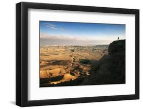 Ramon Crater Viewed from Mitzpe Ramon Visitors Center, Negev Desert, Israel-David Noyes-Framed Photographic Print